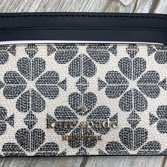 Kate Spade Signature Spade Flower Small Slim Card Holder Wallet Bag Purse - Picture 3 of 11